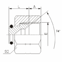 JIC Female 74°Seat Plug