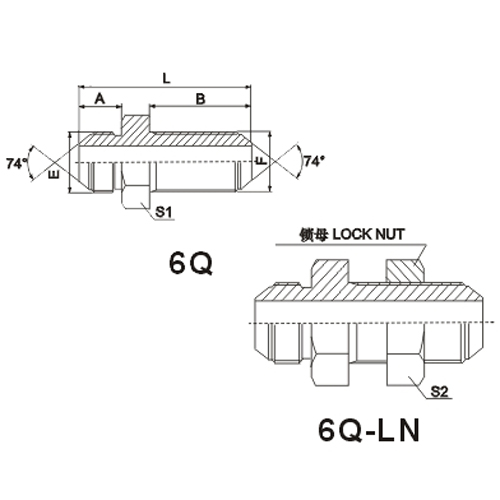 Metric Male 74°Cone Bulkhead