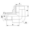 90°Elbow Bsp Male 60°Seat