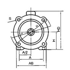 B35 Type Combined Foot-Big Flange Mounting Form
