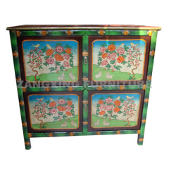 Painted Tibetan Cabinet