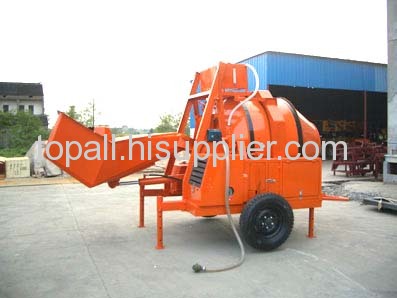 Concrete Mixer With Hydraulic Tipping Hopper