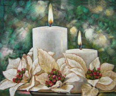 Christmas oil painting