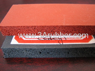 dark red silicone sponge rubber sheet special for ironning machine