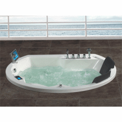 Half egg shape massage bathtub