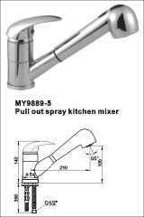 Pull out spray kitchen mixer