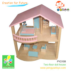 Pink Roof Double Floor House
