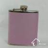 Pink Leather Hip Flask