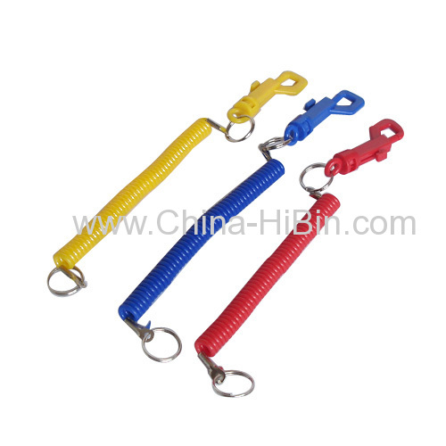 Plastic Spiral Cord Key Chain