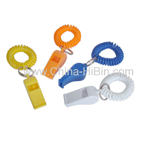 Plastic Whistle Key Chain