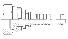 Metric Flat Seal Straight Fitting