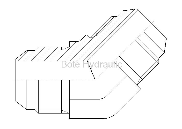 JIC 45  Elbow Adapter