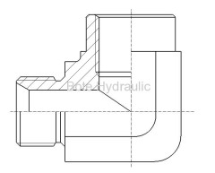 BSPP M/ Solid F 90 Elbow Adapter