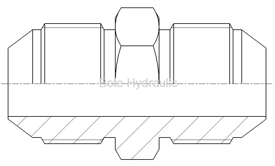 Metric 74 Cone Seal Straight Adapter