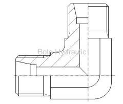 24 Cone Seal H.T. 90 Elbow Adapter