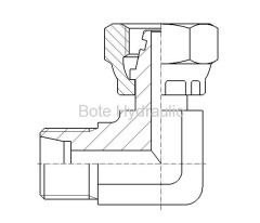 M/F 24 Cone Seal L.T. 90 Elbow Adapter