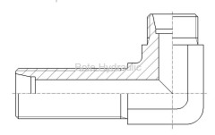 24 Cone Seal H.T. 90 Elbow Bulkhead Adapter