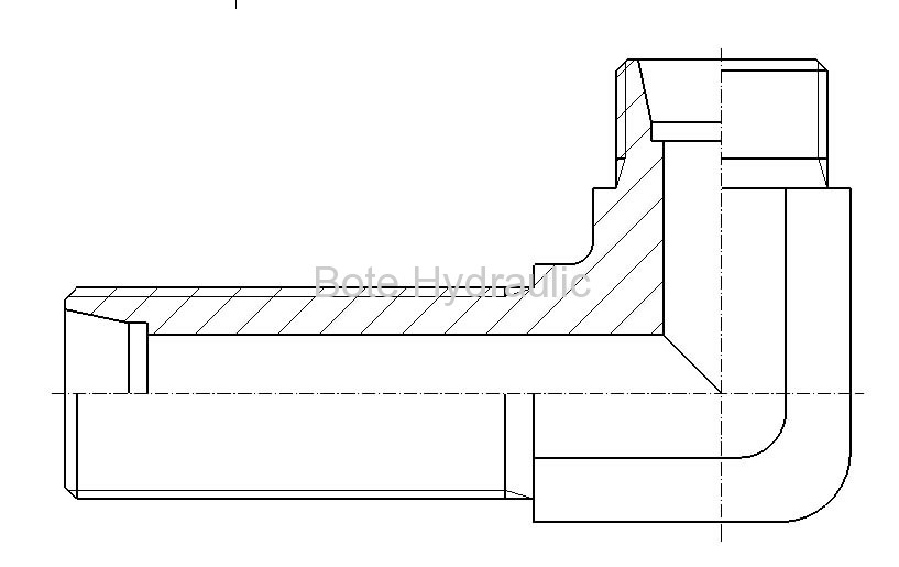 24 Cone Seal H.T. 90 Elbow Bulkhead Adapter