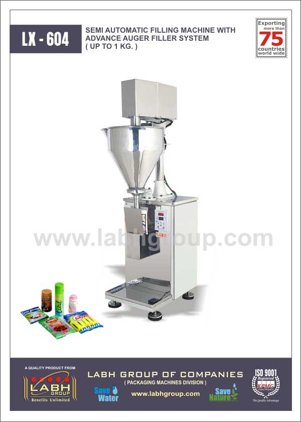 Semi Automatic Filling Machine With Advance Auger Filler System