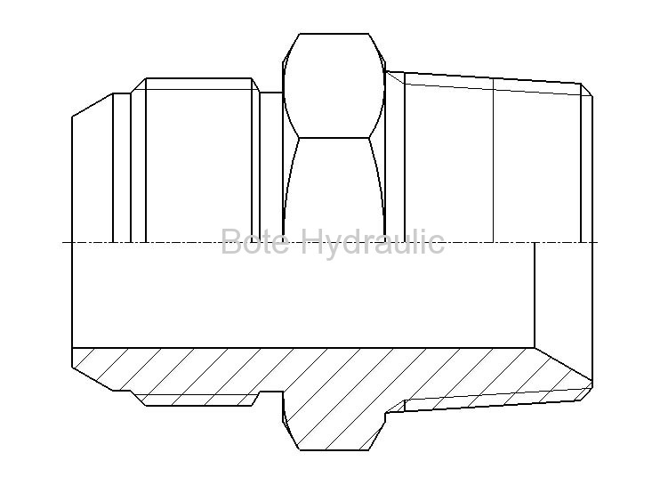 JIS BSPP 60 Cone Seal & BSPT Seal Straight Adapter