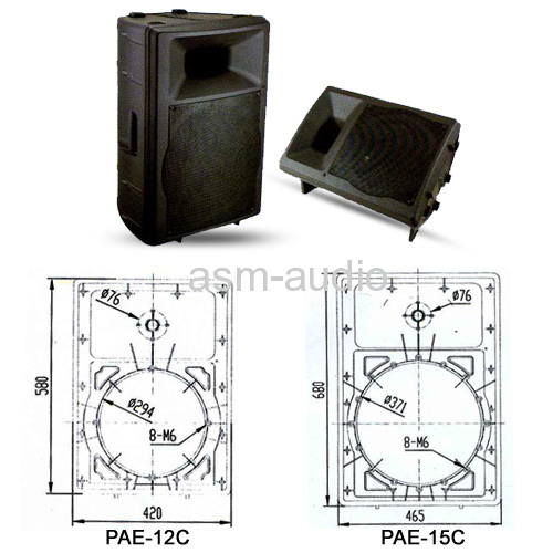 12Inch & 15Inch - Empty Plastic Speaker Cabinet