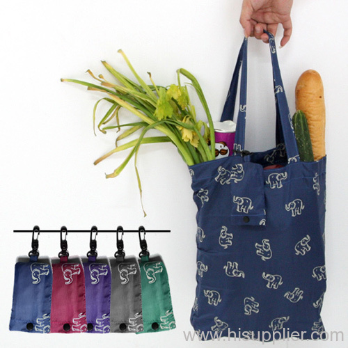 Folding Printed Shopping Bag with Pouch