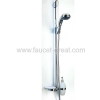 Sliding rail set with four function hand shower