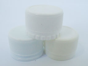 White plastic bottle cap