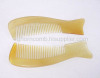 Fish Shape Yellow Cattle Horn Comb