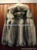 Natural Color Mink Fur Coat with Hood
