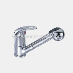 Pull Out Shower Head Kitchen Mixer With Good Chrome