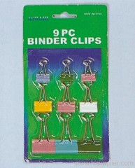 9pc Colorful Binder Clip