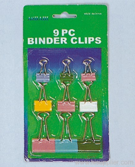 9pc Colorful Binder Clip