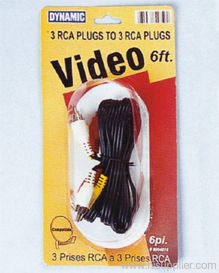 6ft 3RCA Plug To Plug