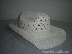Paper crochet cowboy hat