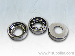 Bead bowl thrust ball bearing