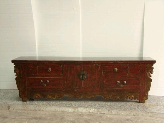 Antiques Chinese Low Cabinet