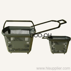 Plastic Rolling Shopping Basket