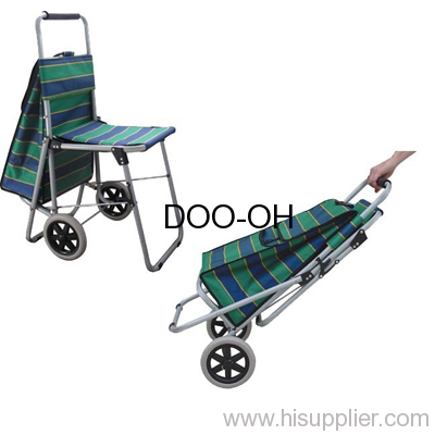 Folding Shopping Cart with chair