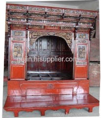 China antique carving bed