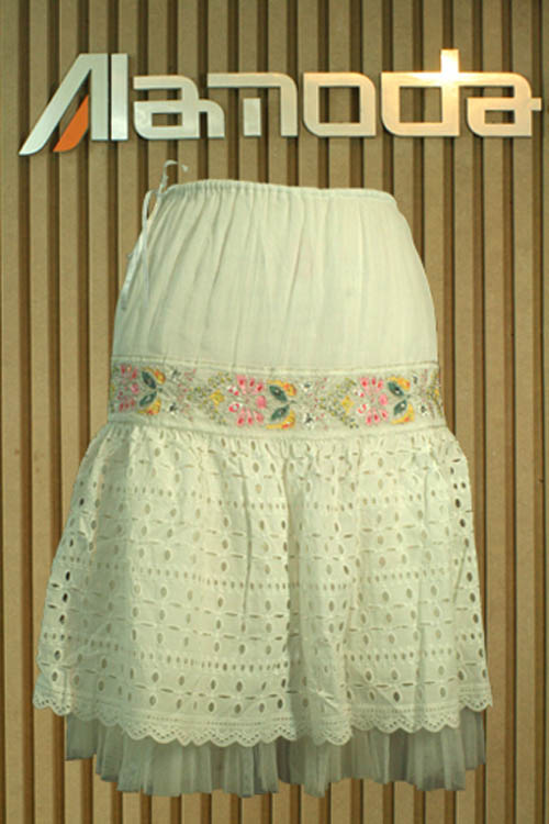 Lace and Embroidery Skirt