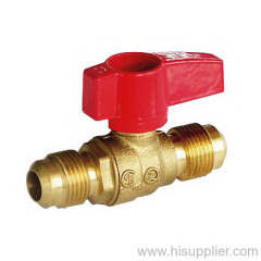 CSA 1/2 5psig Approved Flare / Flare Brass Gas Ball Valve With Aluminum Lever Handle