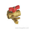 1/2''&3/4'' ACS Approved F/F Full Port Water Ball Valve With Drain Cock Aluminum T Handle