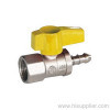 1/4'' & 3/8'' F/ Hose Straight Brass Ball valve EN331 MOP5-20 approved