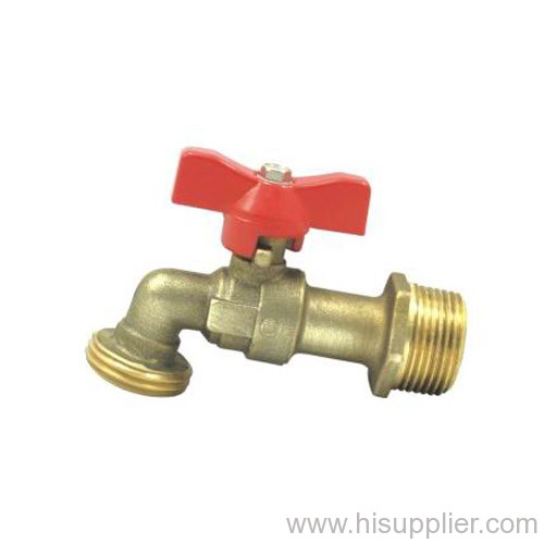1/2''-3/4'' 1/4 Turn Brass bibcock With T Handle 3/4 Hose Outlet