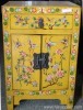 Antique painted bedside cabinet