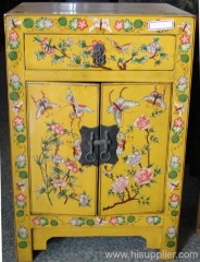 Antique painted bedside cabinet