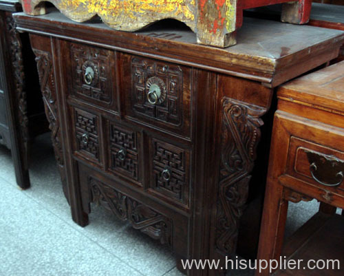 Antique shandong carving cabinet