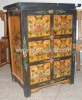 Tibetan style painted CD cabinet