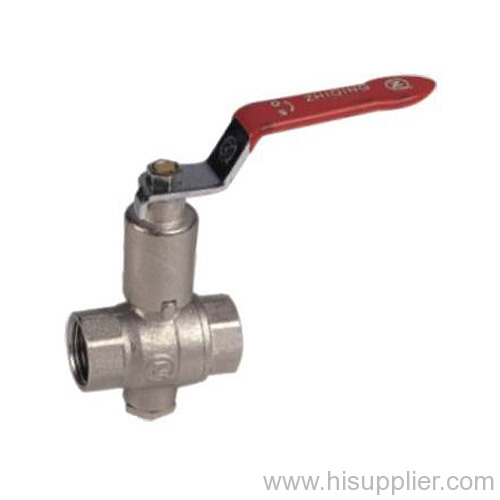 1/2''-2'' F/F Short Extened Stem Ball Valve With Steel Handle Ni Plating PN25